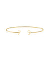Initials Open Cuff Bangle - 79e | Everyday 14K Gold Jewelry