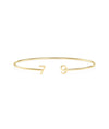 Initials Open Cuff Bangle - 79e | Everyday 14K Gold Jewelry