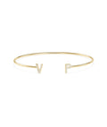 Diamond Initials Open Bangle
