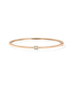Diamond Bezel Set Bangle - 79e | Everyday 14K Gold Jewelry