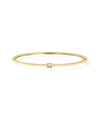 Diamond Bezel Set Bangle - 79e | Everyday 14K Gold Jewelry