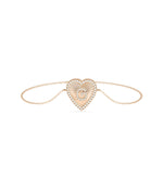 Diamond Heart Shape Initial Bracelet - 79e | Everyday 14K Gold Jewelry