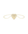 Diamond Heart Shape Initial Bracelet - 79e | Everyday 14K Gold Jewelry