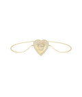 Diamond Heart Initial Bracelet