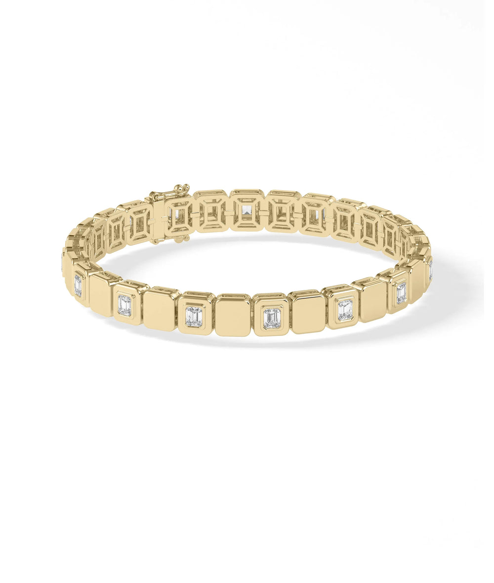 Diamond Alternating Solitaire Bracelet - 79e | Everyday 14K Gold Jewelry