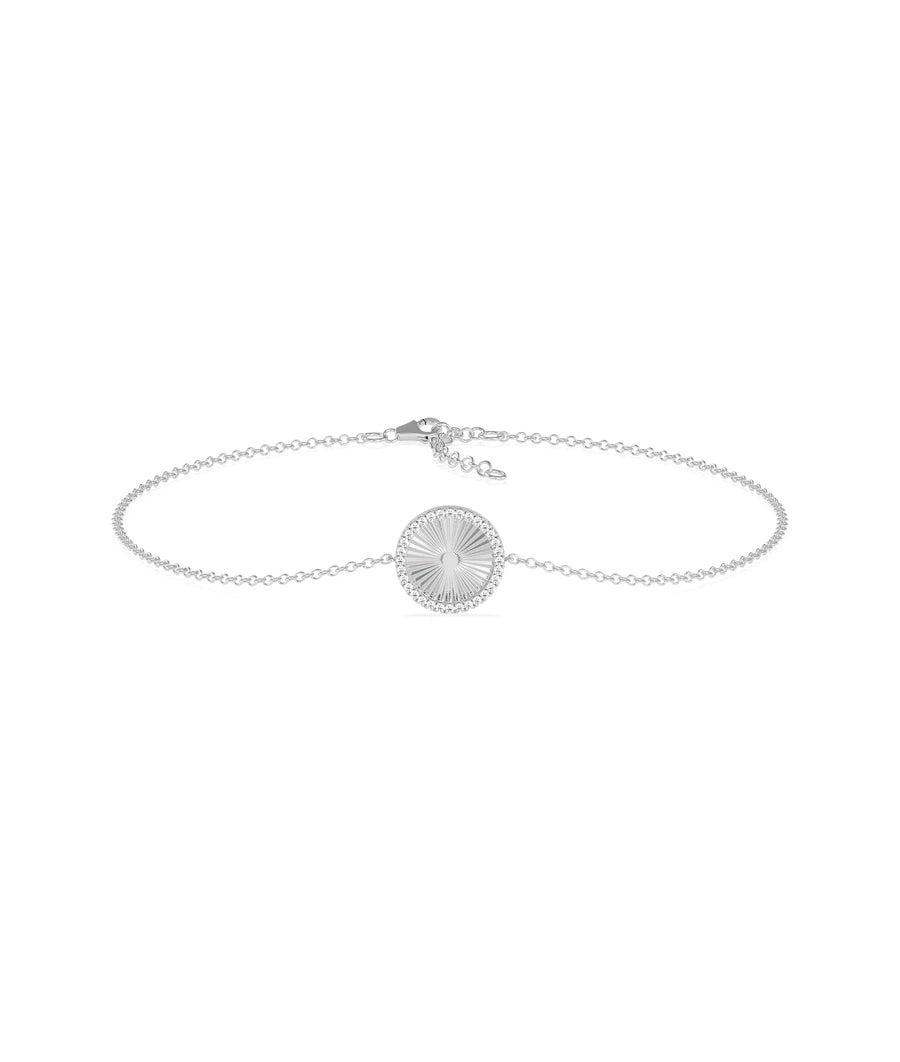 Diamond Outline Coin Bracelet - 79e | Everyday 14K Gold Jewelry