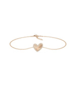 Diamond Halo Heart Bracelet - 79e | Everyday 14K Gold Jewelry