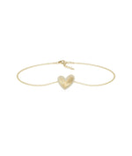 Diamond Halo Heart Bracelet - 79e | Everyday 14K Gold Jewelry