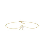 Diamond Initial with Solitaire Bracelet - 79e | Everyday 14K Gold Jewelry