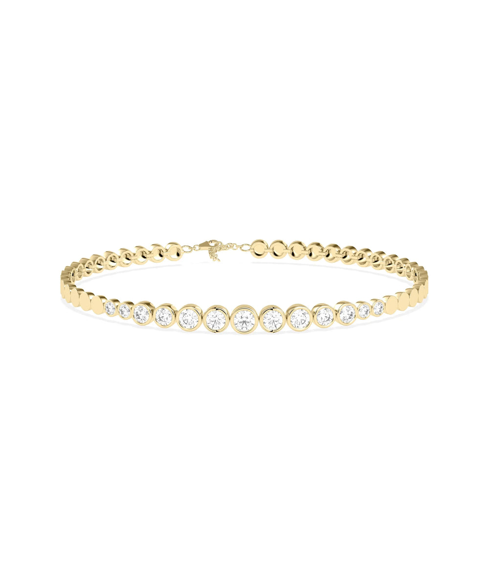 Diamond Graduating Bezel Bracelet - 79e | Everyday 14K Gold Jewelry