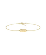 Custom Name Petite Biscuit Bracelet - 79e | Everyday 14K Gold Jewelry