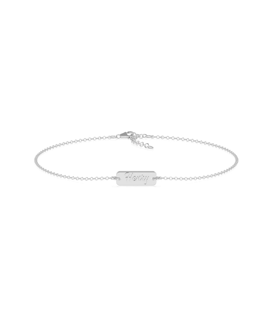 Custom Name Petite Biscuit Bracelet - 79e | Everyday 14K Gold Jewelry