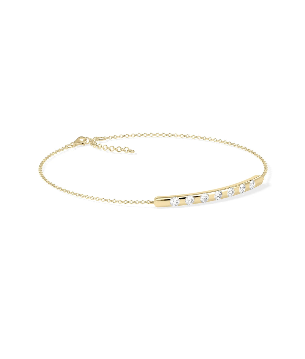 Station Sation Bar Cable Chain Bracelet - 79e | Everyday 14K Gold Jewelry