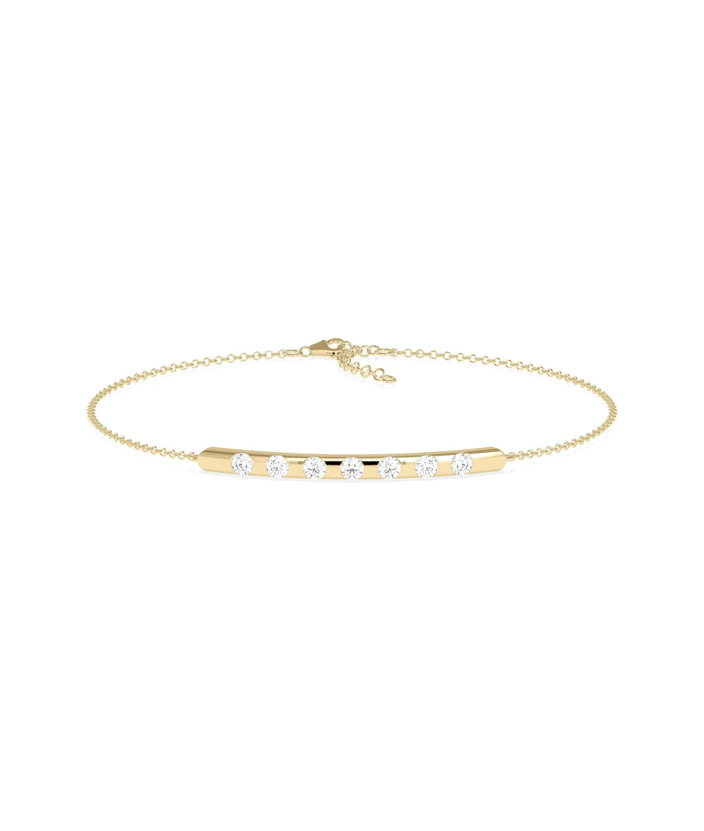 Station Sation Bar Cable Chain Bracelet - 79e | Everyday 14K Gold Jewelry