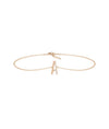 Initial Diamond and Fluted Bracelet - 79e | Everyday 14K Gold Jewelry