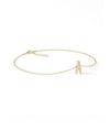Initial Diamond and Fluted Bracelet - 79e | Everyday 14K Gold Jewelry