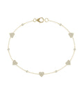 Pave Diamond & Solitaire Station Bracelet