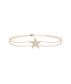 Diamond Pave Star 2 Row Cable Chain Bracelet - 79e | Everyday 14K Gold Jewelry