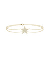 Diamond Pave Star 2 Row Cable Chain Bracelet - 79e | Everyday 14K Gold Jewelry