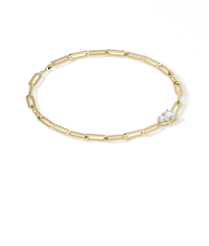 Diamond Solitaire Paperclip Bracelet - 79e | Everyday 14K Gold Jewelry