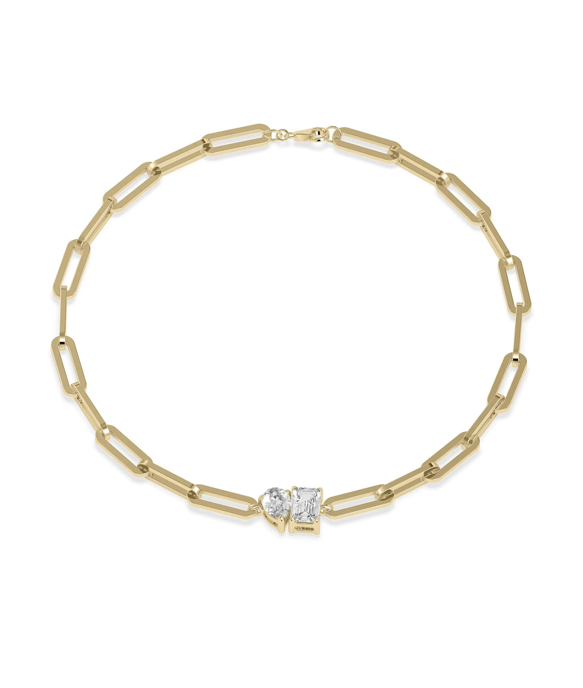 Diamond Solitaire Paperclip Bracelet - 79e | Everyday 14K Gold Jewelry