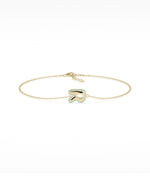 Enamel Outline Initial Bracelet - 79e | Everyday 14K Gold Jewelry