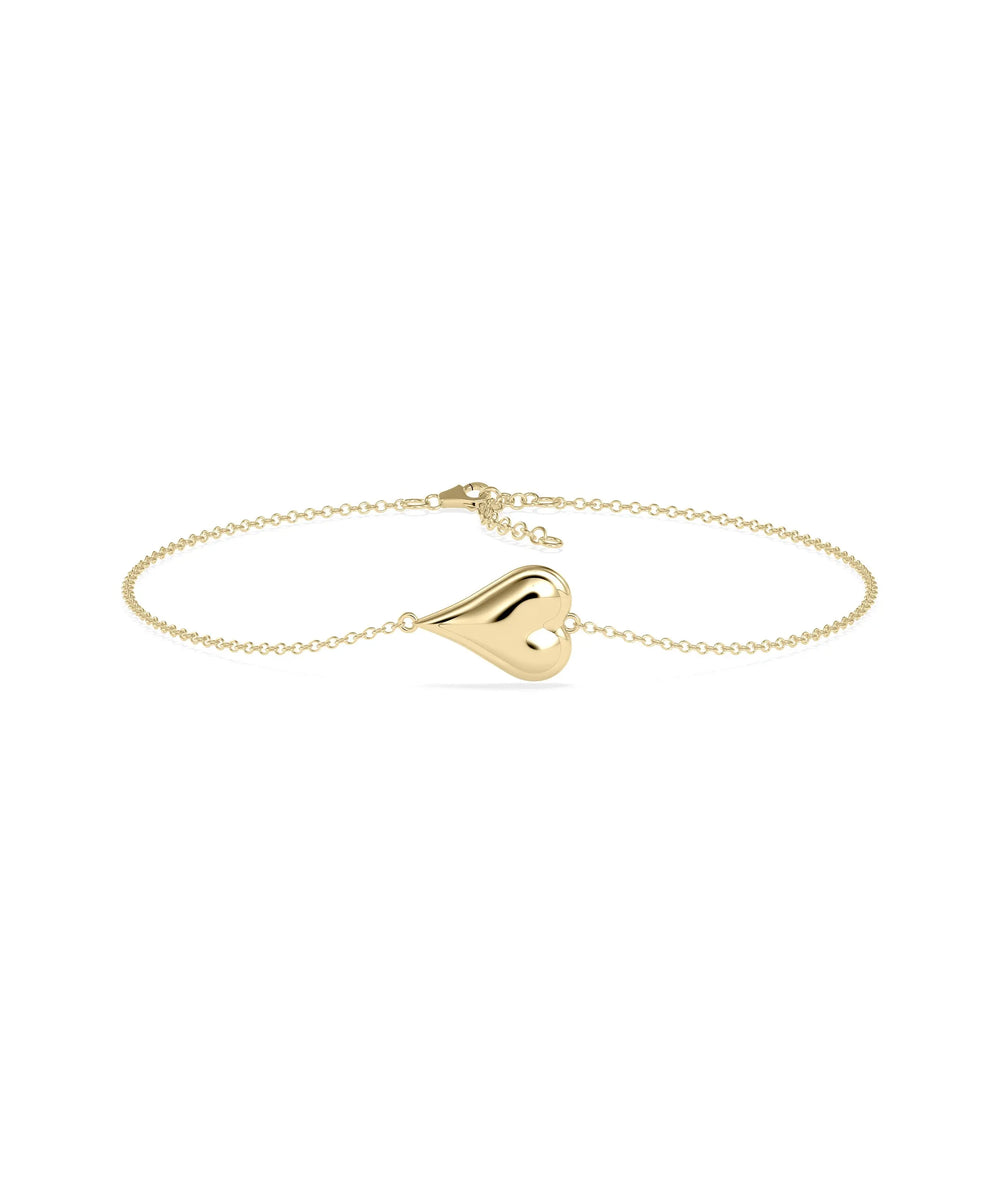 Bubble Heart Bracelet - 79e | Everyday 14K Gold Jewelry