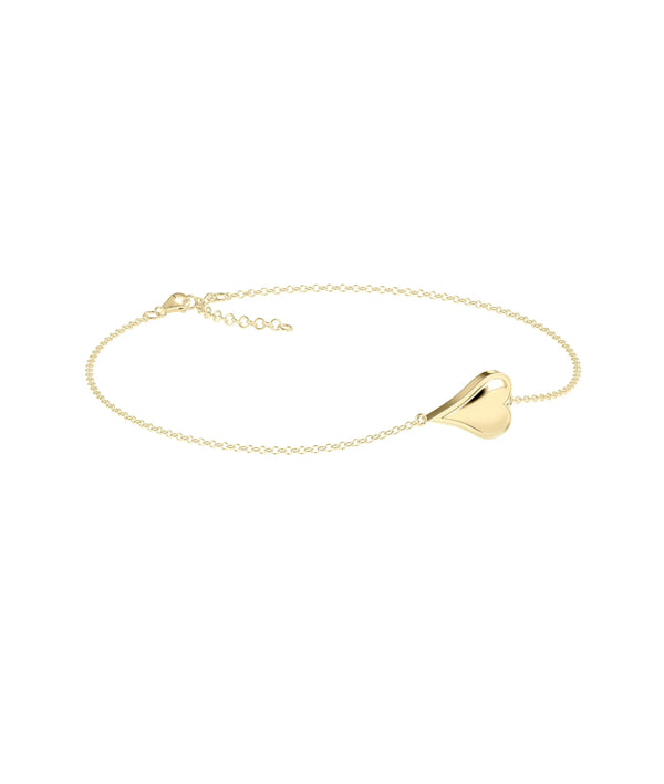 Elongated Bubble Heart Bracelet - 79e | Everyday 14K Gold Jewelry alternate view