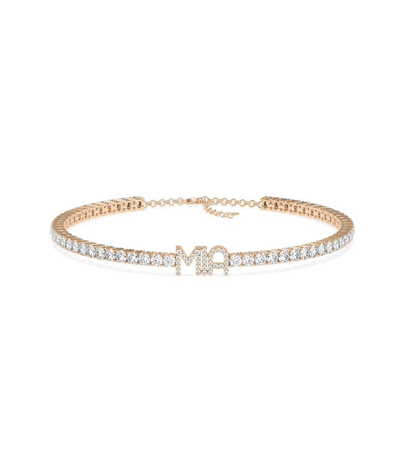 Custom Diamond Pave Name Tennis Bracelet - 79e | Everyday 14K Gold Jewelry