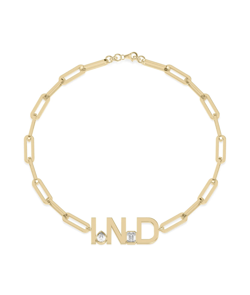 Custom Initial Paper Clip Bracelet - 79e | Everyday 14K Gold Jewelry