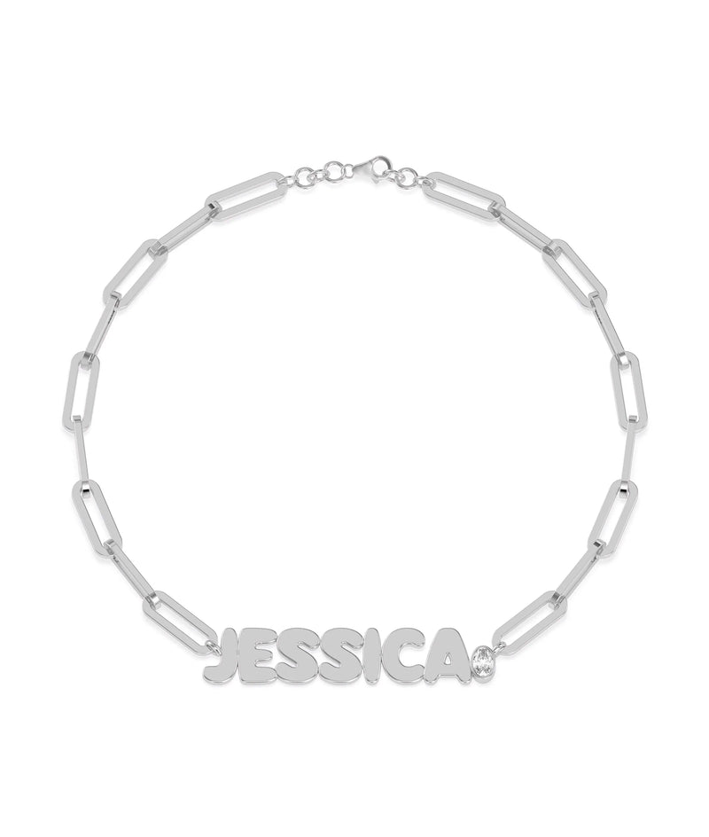 Custom Initial Paper Clip Bracelet - 79e | Everyday 14K Gold Jewelry