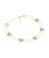 Diamond Heart Pave with 2 Row Cable Chain Bracelet - 79e | Everyday 14K Gold Jewelry