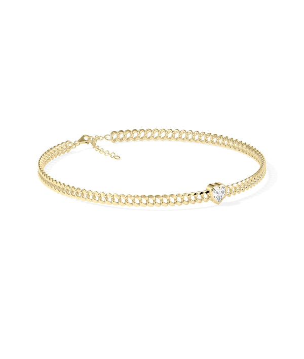 Curb Link Diamond Solitaire Bracelet - 79e | Everyday 14K Gold Jewelry alternate view