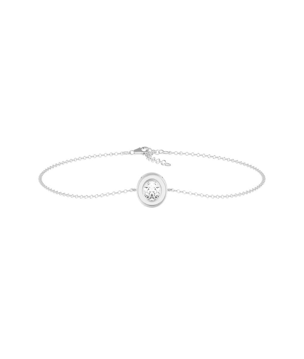 Diamond Solitaire Enamel Bracelet - 79e | Everyday 14K Gold Jewelry