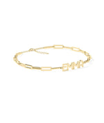 Custom Name Paper Clip Bracelet - 79e | Everyday 14K Gold Jewelry