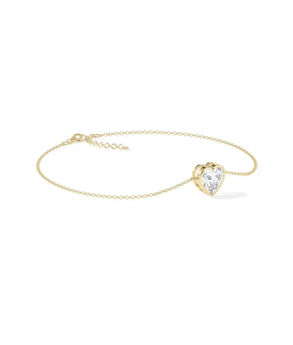 Solitaire Bezel Set Diamond Bracelet - 79e | Everyday 14K Gold Jewelry