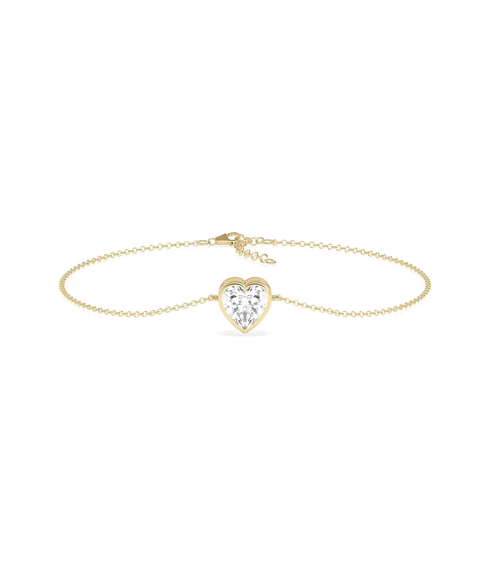 Solitaire Bezel Set Diamond Bracelet - 79e | Everyday 14K Gold Jewelry