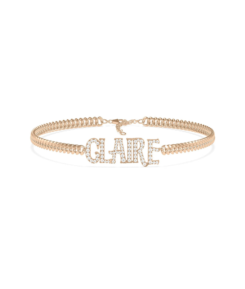 Custom Diamond Name Curb Link Bracelet - 79e | Everyday 14K Gold Jewelry