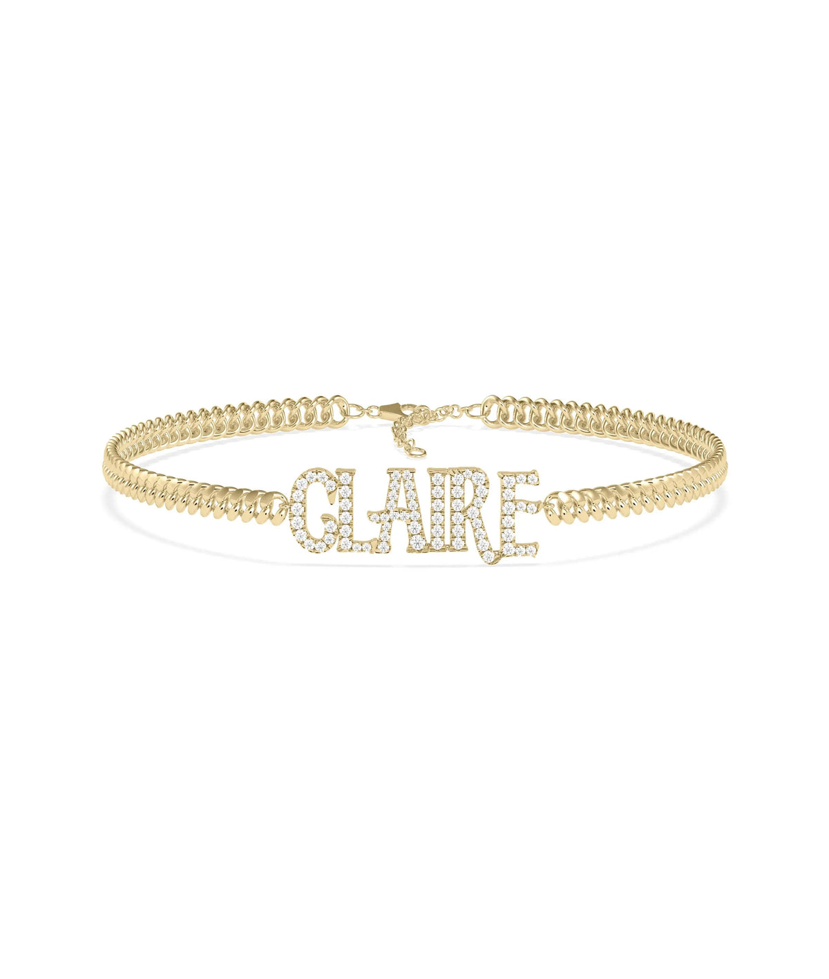 Custom Diamond Name Curb Link Bracelet - 79e | Everyday 14K Gold Jewelry