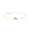 Initial and Diamond Solitaire Cable Chain Bracelet - 79e | Everyday 14K Gold Jewelry