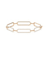 Diamond Pave Elongated Paper Clip Bracelet - 79e | Everyday 14K Gold Jewelry