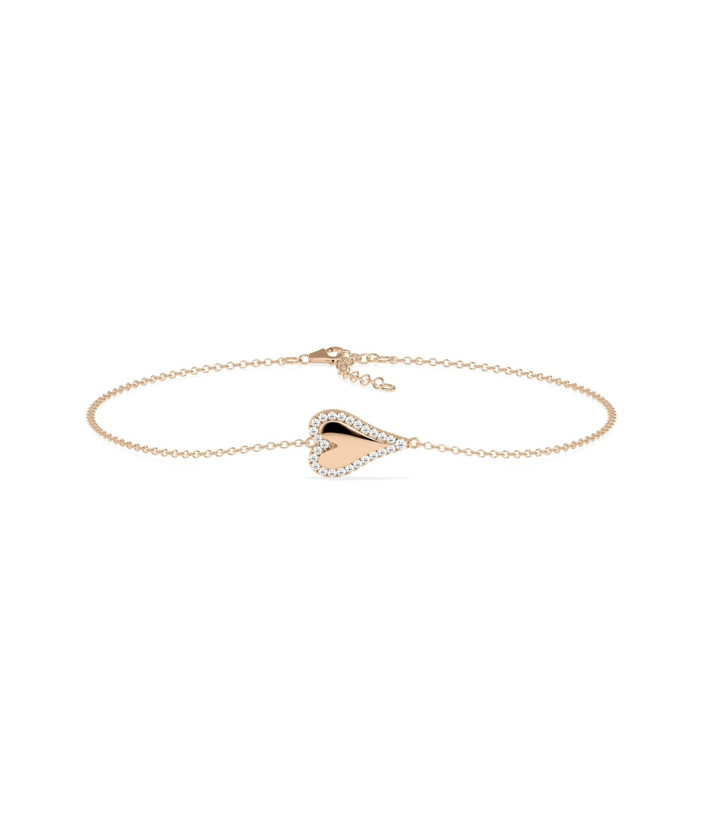 Diamond Bubble Heart Bracelet - 79e | Everyday 14K Gold Jewelry