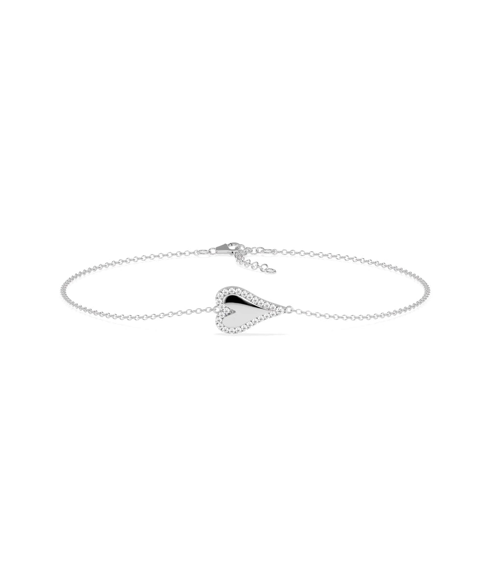 Diamond Bubble Heart Bracelet - 79e | Everyday 14K Gold Jewelry