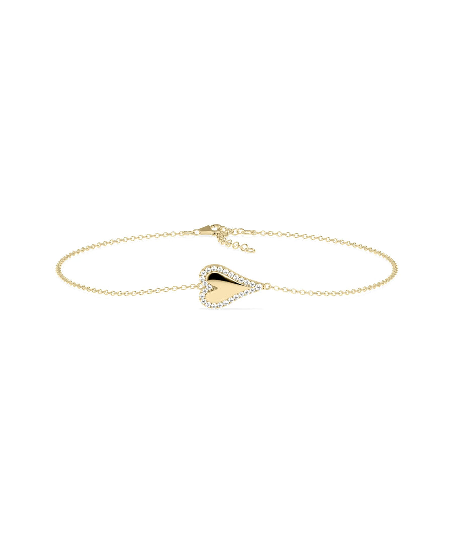 Diamond Bubble Heart Bracelet - 79e | Everyday 14K Gold Jewelry