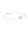 Diamond Initial and Butterfly Cable Chain Bracelet - 79e | Everyday 14K Gold Jewelry