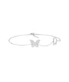 Diamond Initial and Butterfly Cable Chain Bracelet - 79e | Everyday 14K Gold Jewelry