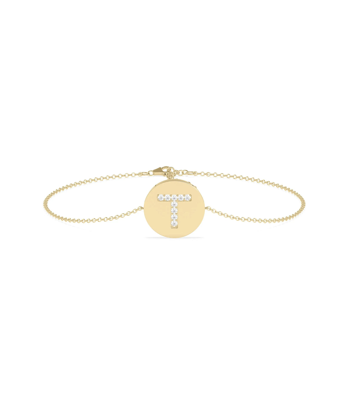 Diamond Initial Coin Bracelet - 79e | Everyday 14K Gold Jewelry
