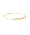 Personalize Bar Paper Clip Bracelet - 79e | Everyday 14K Gold Jewelry