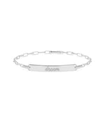 Personalize Bar Paper Clip Bracelet - 79e | Everyday 14K Gold Jewelry