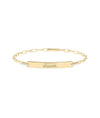 Personalize Bar Paper Clip Bracelet - 79e | Everyday 14K Gold Jewelry
